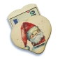 Preview: Geldgeschenk Holz - Herz mit Mini-Nikolaus bedruckt